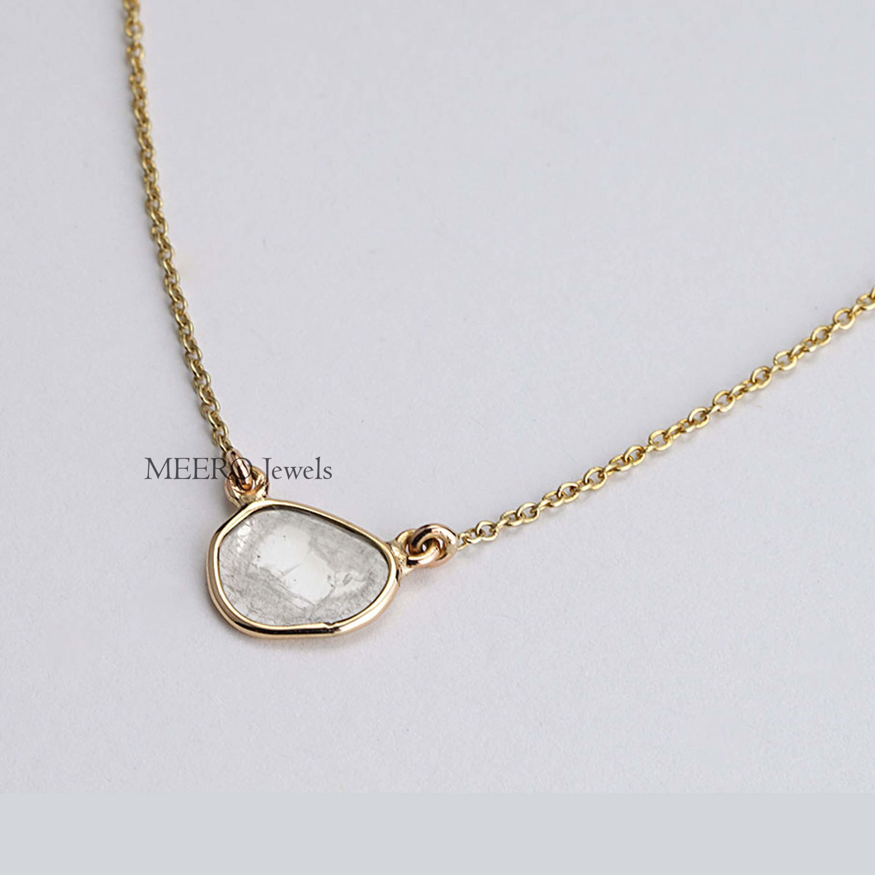 Diamond slice necklace deals