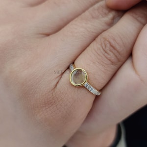 Royal Diamond Ring Polki Diamond Slice Engagement Ring Polki And Pave Diamond Ring Solitaire Diamond Ring Gorgeous Wedding Gift For Her