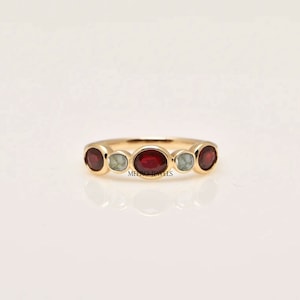 Natural Diamond Ring Ruby Gemstone Ring Diamond Slice Ring Polki Diamond Ring Wedding Diamond Band Ring Engagement Ring Anniversary Gift