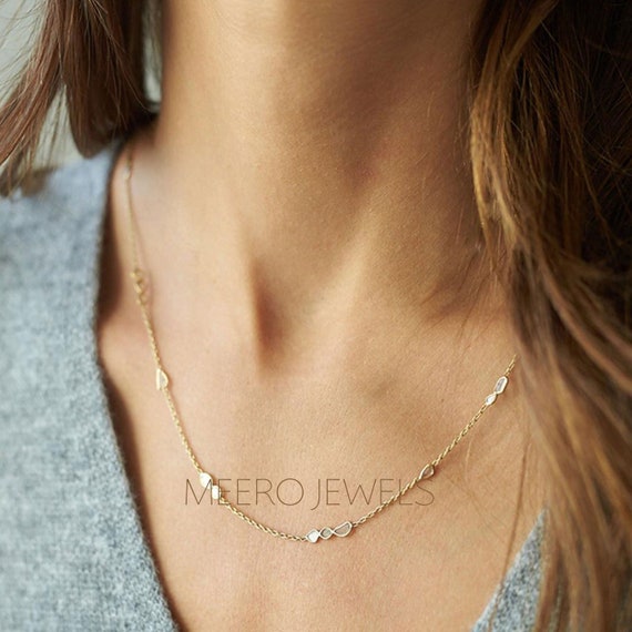 Collier en diamant Polki, argent sterling 925, victorien, collier pour