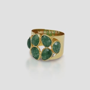 Natürlicher Smaragd Ring 925 Sterling Silber Edelstein Ring Vintage Grüner Stein Ring Mai Birthstone Ring handgemachtes Smaragd Getränk Geschenk für sie