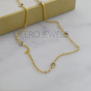 Natural Polki Diamond Necklace Dainty Diamond Necklace Diamond Solitaire Necklace Rose Cut Slice Diamond Necklace Wedding gift for her