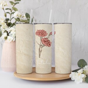 Birth Month Flower vintage cup