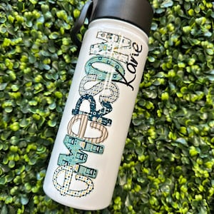 Gepersonaliseerde kinderwaterfles voor school, beker met naam erop, kinderwaterfles