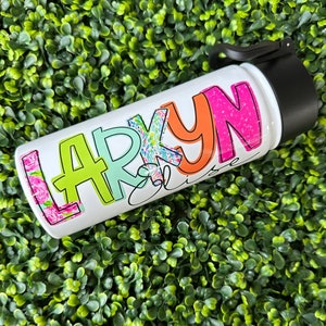 Personalized kids water bottle for school, cup with name on it, kids water bottle