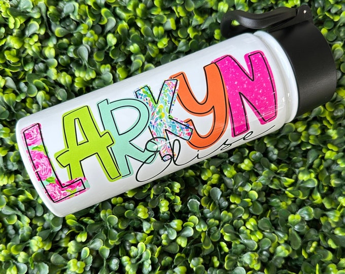 Personalized Kids Water Bottle for School, Cup With Name on It, Kids ...