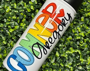 Personalized Kids Water Bottle - Custom Name Cup for School & Daily Use - Fun, Durable and Reusable