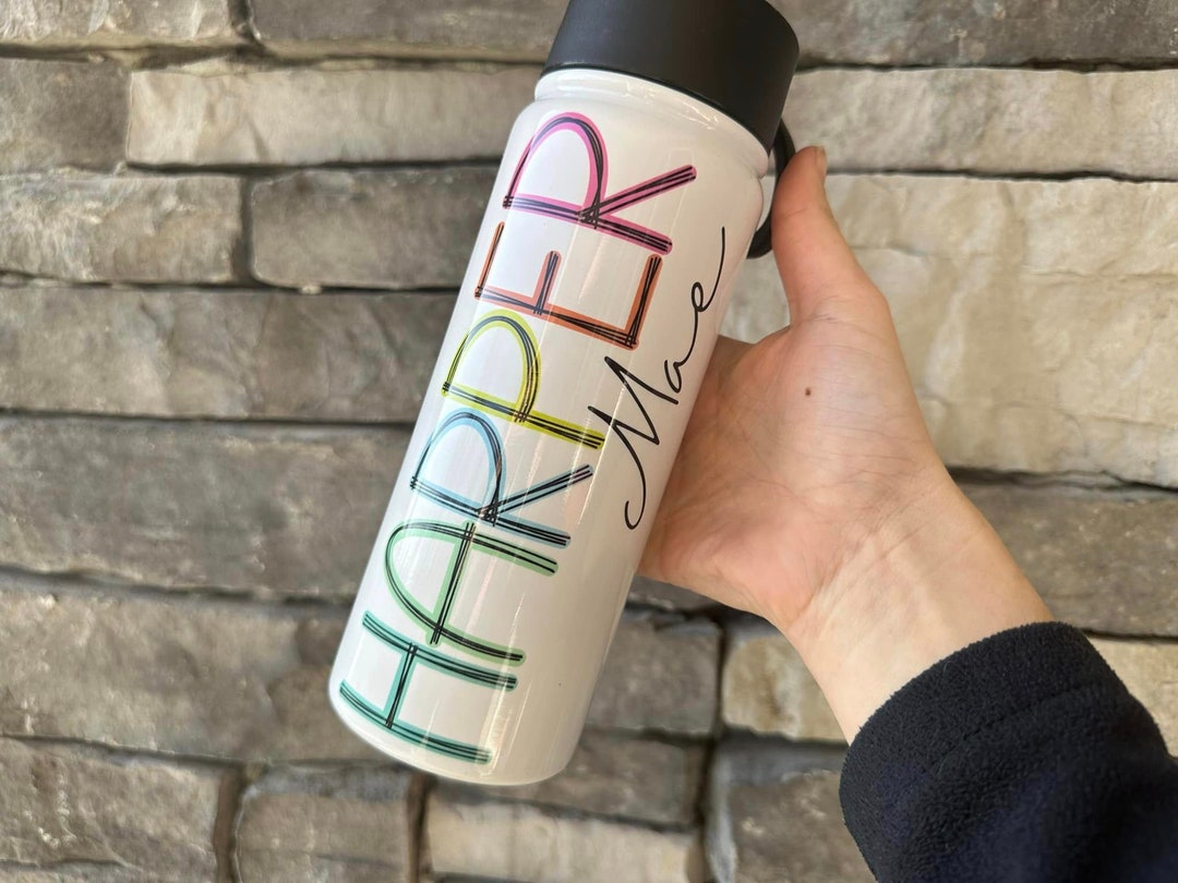 Personalized Kids Water Bottle for School, Custom Cup With Name, Cute ...