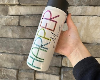 Personalized Kids Water Bottle for School, Custom Cup with Name, Cute Children&#39;s Drinkware
