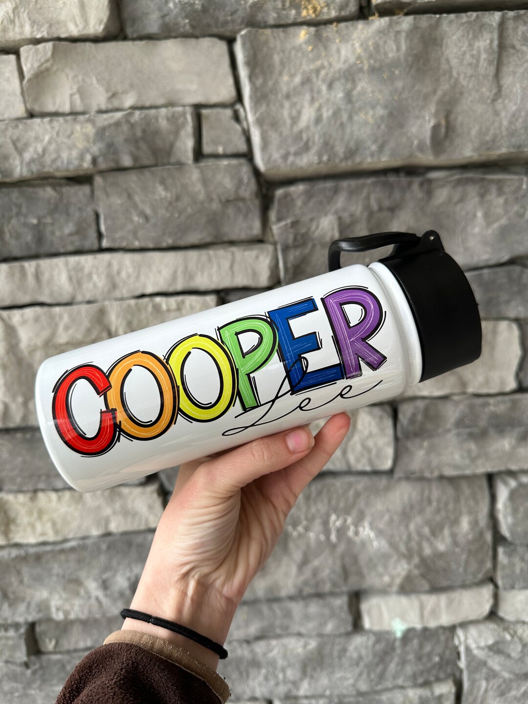Personalized Kids Water Bottle for School, Cup With Name on It, Kids ...