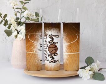 Basketball mom gift for women, basketball mom tumbler with straw, gifts for mom, basketball tumbler