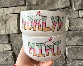 Personalized Ice cream bowl