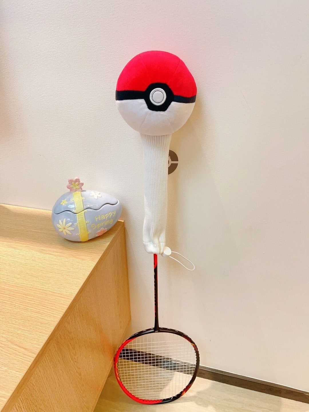 Pokemon Badminton Racket Plush Protective Cover,soft Fluffy Toy,badminton Racket Decoration