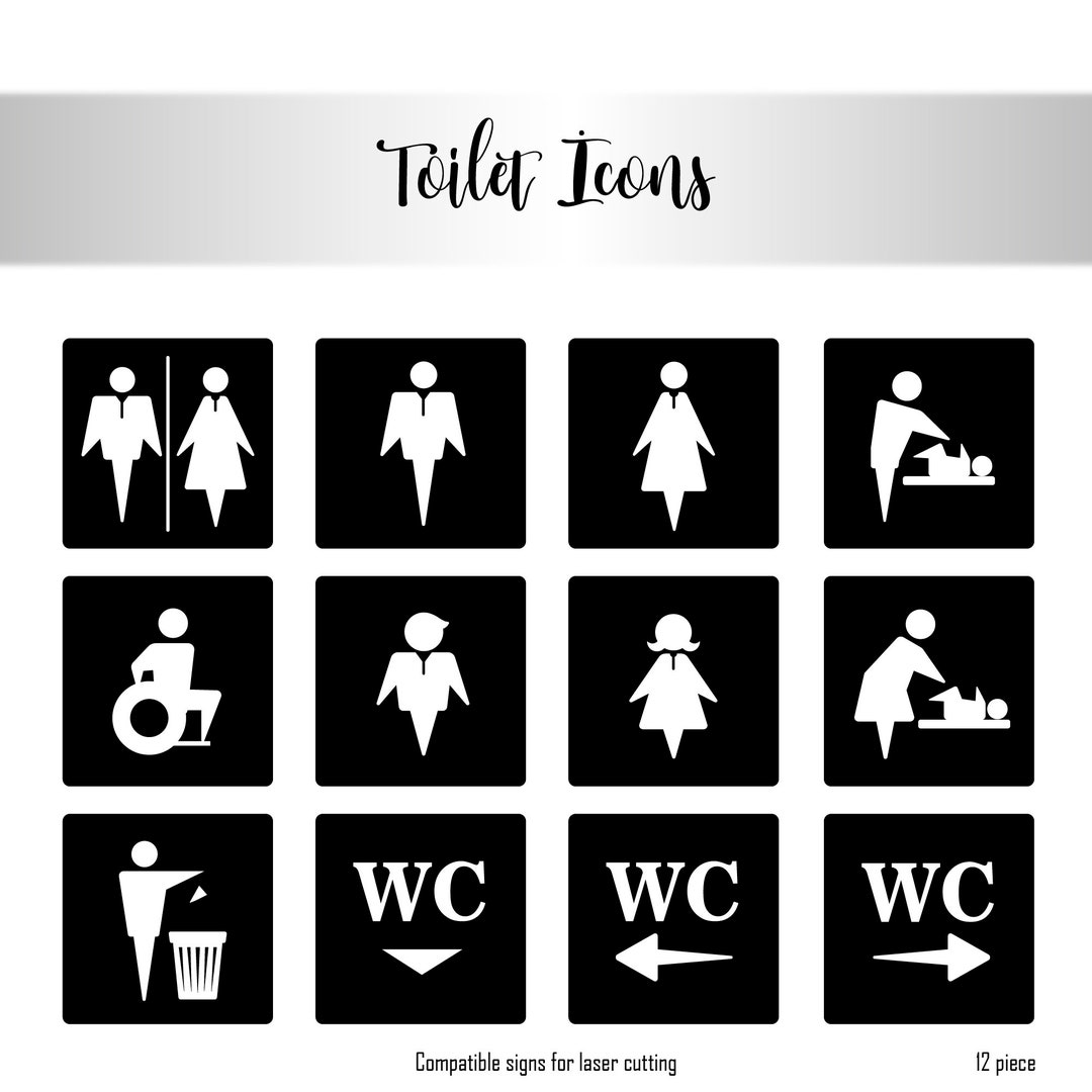 Toilet Svg, Toilet Direction Sign, Men's Toilet, Metal Sign, Wood Sign