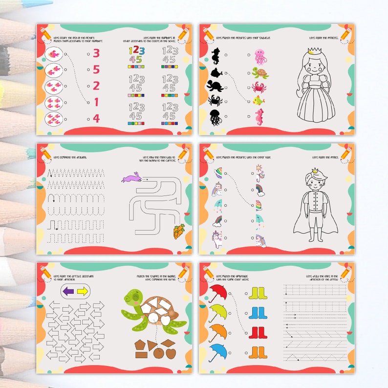 Preschool Activity Book, Activity Book, Printable Book, Kids Games ...