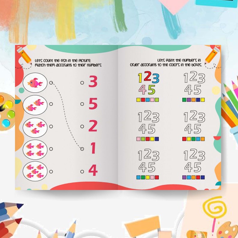 Preschool Activity Book, Activity Book, Printable Book, Kids Games ...