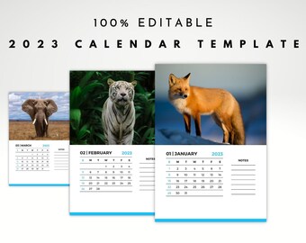 2023 Calendar Template 100% Editable 2023 Calendar pdf template