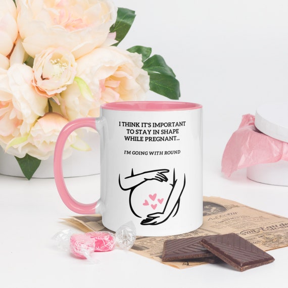 PREGNANCY REVEAL MUG, Mama Coffee Mug, New Mom Coffee Mug, This Coffee Mug Best For Baby Shower Gift Its Sayings I'M Going With Round