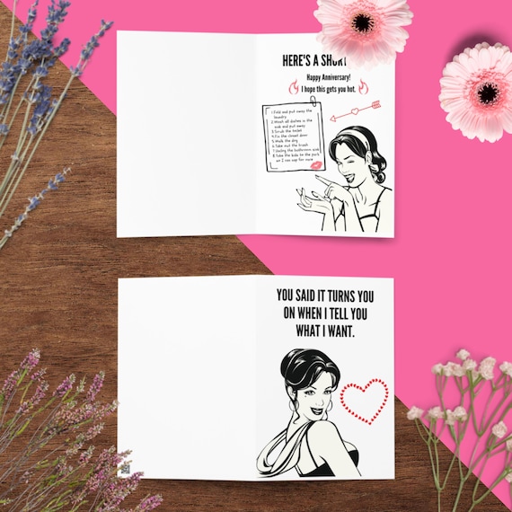 Funny Anniversary Card for Him - You Said It Turns You On When I Tell You What I Want, Card for Husband, Card for Boyfriend, Couples Card