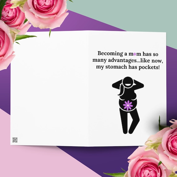 Funny Mother's Day Card: Now, My Stomach Has Pockets! Funny Card for Mom, Funny Card for Her, Funny Mother's Day Greeting Card, Joke Card