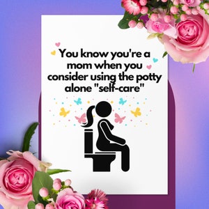 Tarjeta divertida del día de la madre: cuidado personal, tarjeta divertida para mamá, regalo del día de la madre, regalo divertido para mamá, nueva tarjeta de mamá, tarjeta divertida para ella, tarjeta de broma