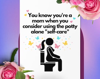 Funny Mother's Day Card: Self-Care, Funny Card for Mom, Mother's Day Gift, Funny Gift for Mom, New Mom Card, Funny Card for Her, Joke Card