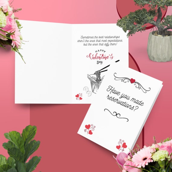 Valentine's Day Greeting Card: Have Your Made Reservations? Funny Gifts, Joke Sayings, Relationship Humor