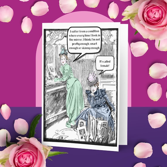 Funny Greeting Card for Women: It's Called Female, Birthday Cards for Her, Funny Cards, Joke Cards, Jokes for Women, Gifts for Her