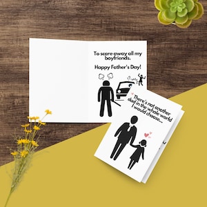Carte drôle de fête des pères : il n'y a pas d'autre papa que je choisirais, carte drôle pour papa, carte drôle pour homme, carte de fête des pères de fille, cadeau gag