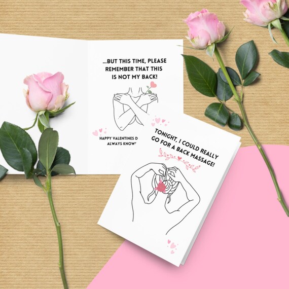 Tonight I Could Really Go for a Back Massage Funny Valentine's Day Card, Joke Greeting, Love Note, Gag Gift