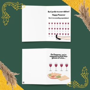 CARTA DI PASSOVER divertente - Preferisco consegnare troppo, regalo di Pasqua, carta di festa ebraica, vino di Pasqua, biglietto di auguri ebraico, carte scherzo, Pesach