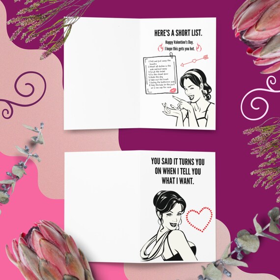 Valentines Card: What I Really Want, Funny Card, Funny Valentine's Day Card, Joke Card, Valentine's Gift, Marriage Jokes, Gag Gifts