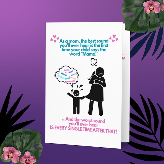 Funny Card for Mom: The Best Sound You'll Ever Hear, Funny Mother's Day Card, Funny Card for Women, Funny Greeting Card for Her, Mom Joke