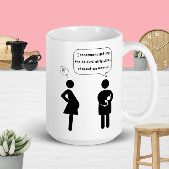 LARGE COFFEE MUG, Modern Ceramic Mug, Best Selling Mug, Popular Pregnancy Advice Ceramic Mug Gift For Expecting Mom