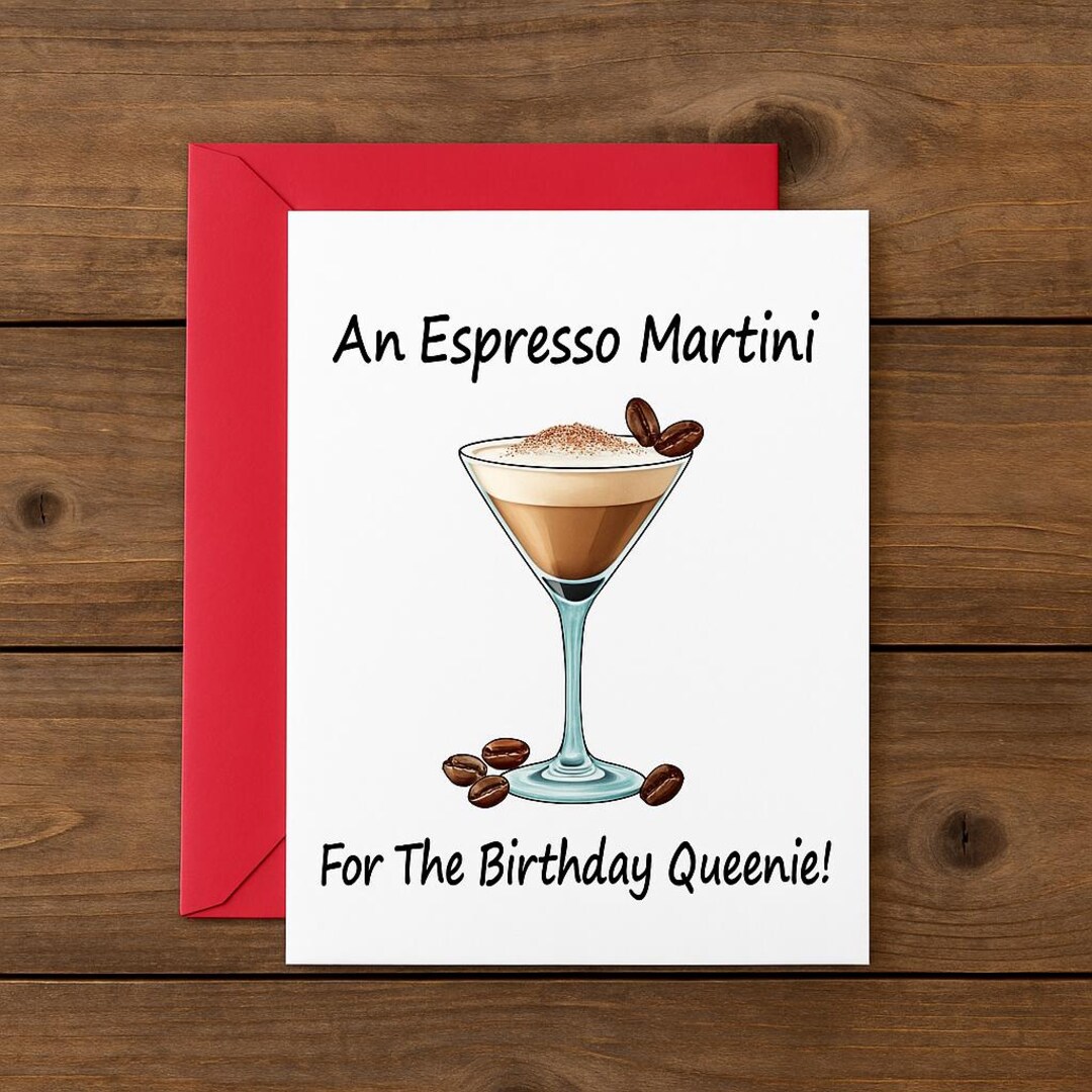 Funny Birthday Card – Espresso Martini – Birthday Card for Girlfriend ...