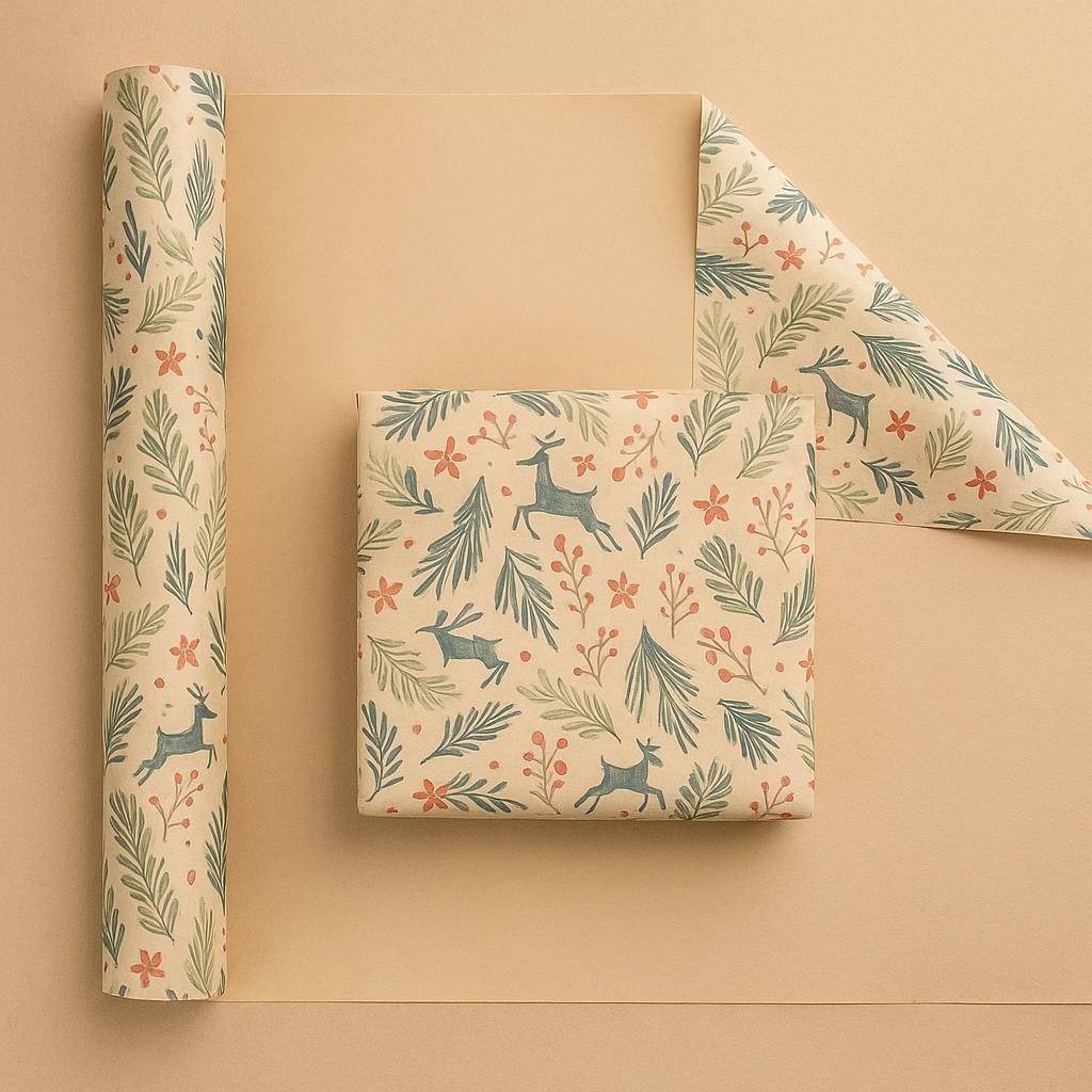 Clairefontaine 223825C, Rotolo di carta da regalo, Carta kraft grezza
