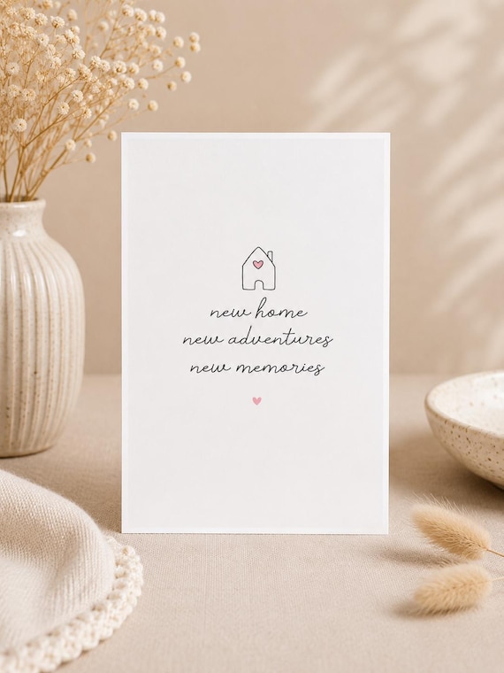 New Home Card, Housewarming Card, New Home Gift Card, Moving House Card, Congratulations on Your New Home, New Beginnings Card