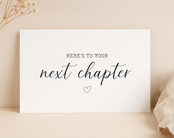 Next Chapter Card, New Beginning Card, Good Luck Card, Graduation Card, New Job Card, Retirement Card, New Adventure Gift
