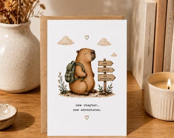 New Chapter New Adventures Card – New Beginning Gift – Farewell to Colleague – New Job Card – Graduation – Motivation Card NEW002
