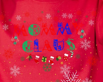 Sweat-shirt de Noël drôle Pull graphique de vacances Femmes Humour Vêtements Cadeau pour sa mère Pull laid Chemise Cadeau pour sœur Cadeau pour maman