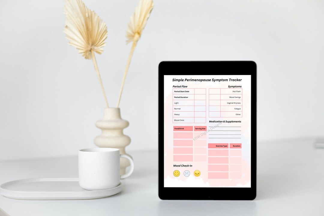 Printable Simple Perimenopause Symptom Digital Tracker Etsy