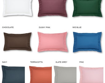 10 Colour Oxford 1 pk Luxury pillowcase with combed cotton yarns