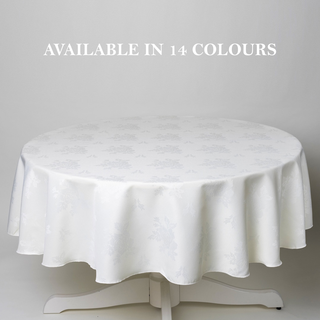 Cezanne Tablecloth 14 Colours damask Rose Tablecloths Etsy