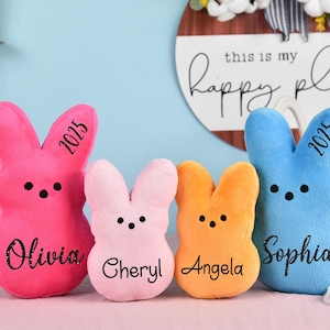 Personalisierte Peep, Inspiriert Plüsch, Peep Plüsch, Ostern Peep Bunny, Ostern Korb Stuffer, Oster Geschenk, Erstes Ostergeschenk, Ostern Liebhaber Peeps