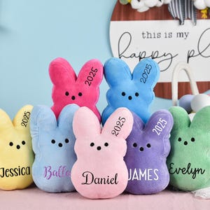 Lapin de Pâques personnalisé Peep, peluche Peeps Bunny, petite peluche Peeps, peluche lapin, poupée en peluche Peeps, peluche Peep pour enfants, cadeau de Pâques