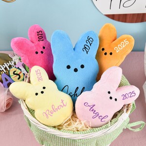 Ostern Korb Stuffer, Ostergeschenk, Ostern Peep Bunny, Mini Peeps Plüsch-Puppe, personalisierte Plüsch Peep, Kinder Ostern Stuffer, Ostergeschenk für Jungen,