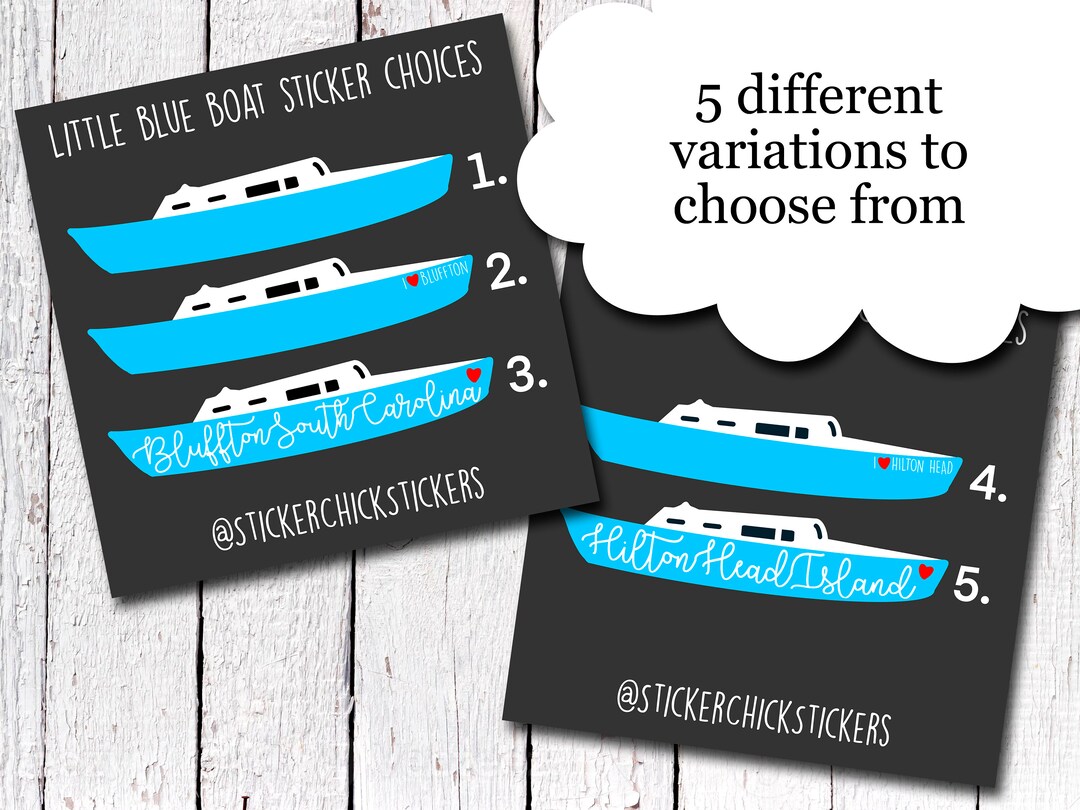 LBB Little Blue Boat Sticker for Bluffton and Hilton Head Etsy