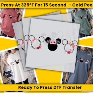 Disney Ready To Press DTF Transfers, DTF Prints, Transfers Ready For Press, Full Color Bulk Wholesale Dtf Print For T-Shirt Heat Transfer