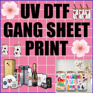 Custom UV DTF Gang Sheet, Uv Dtf Ready To Apply, Custom Stickers, High Quality, Cup Wrap UV, Wholesale Uv Dtf, Custom Uv Dtf Transfer Bulk