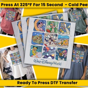 Disney Ready To Press DTF Transfers, DTF Prints, Transfers Ready For Press, Full Color Bulk Wholesale Dtf Print For T-Shirt Heat Transfer